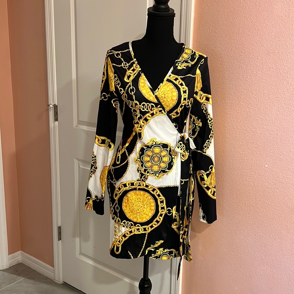 Long Sleeve, Wrap Dress